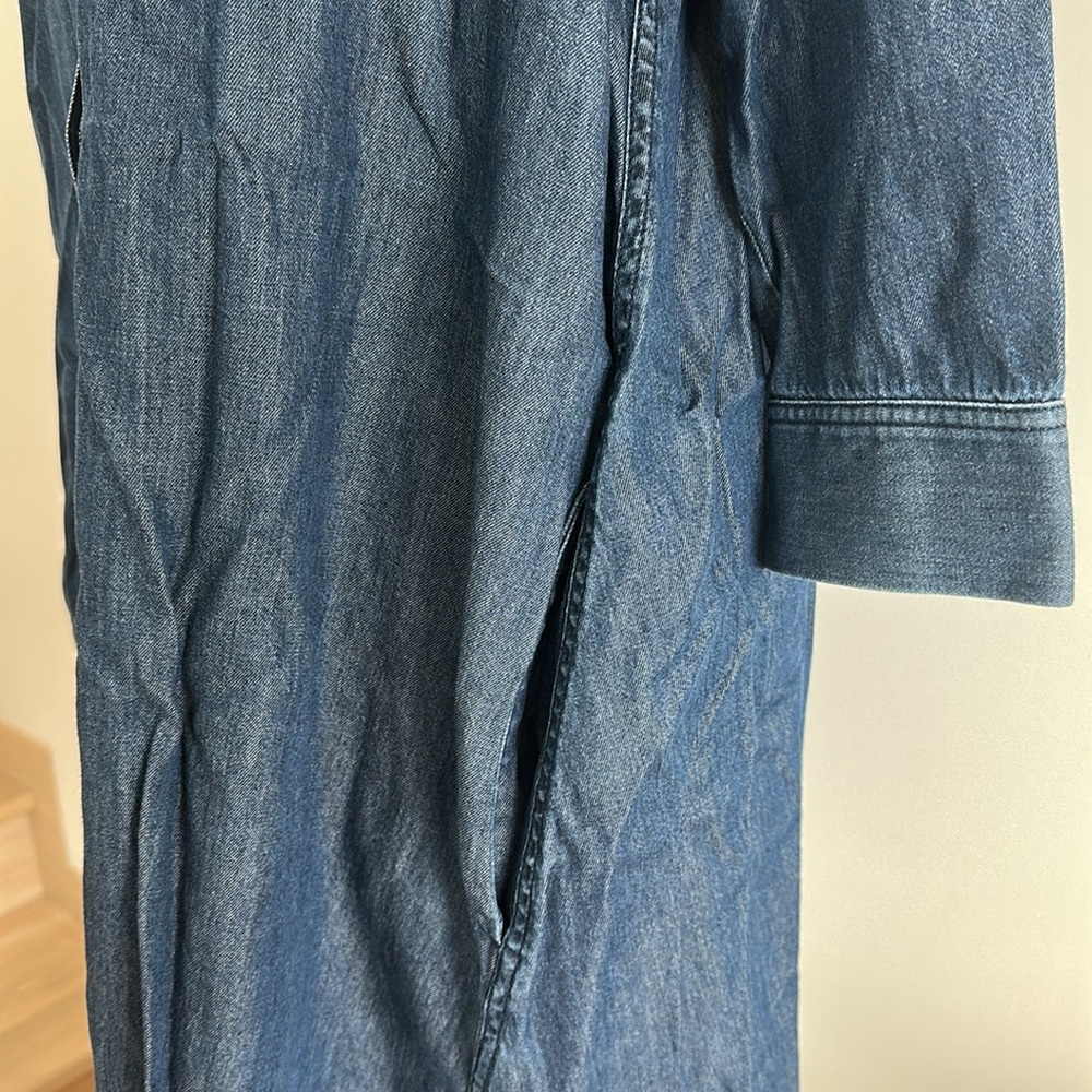 Cos V-Neck Denim Dress 12 - Picture 5 of 7